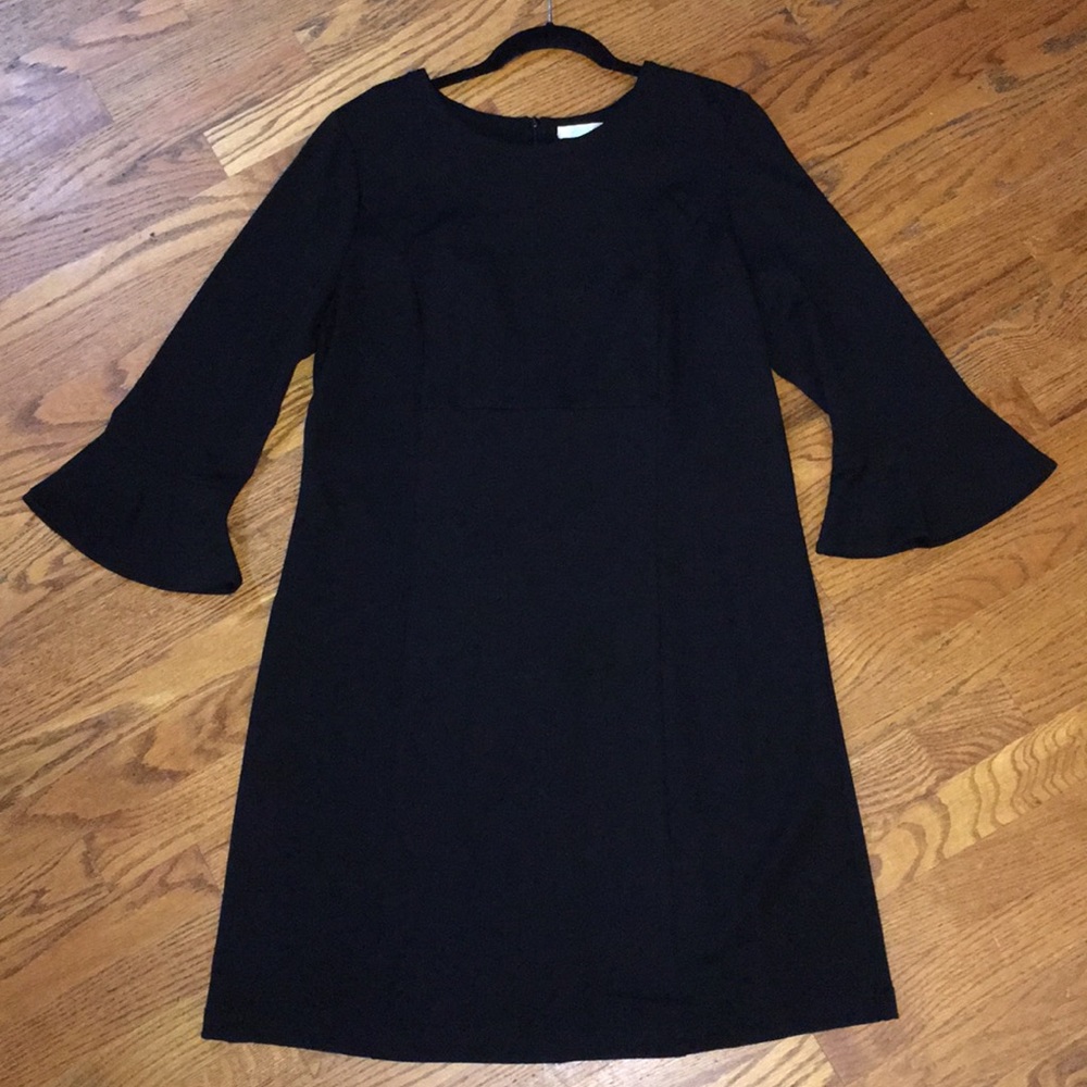 Black dress with flare sleeve